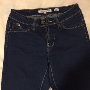 Skinny navy blue jeans